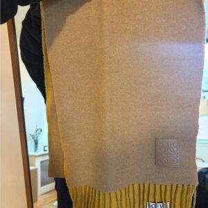 Loewe Beige and Mustard Scarf